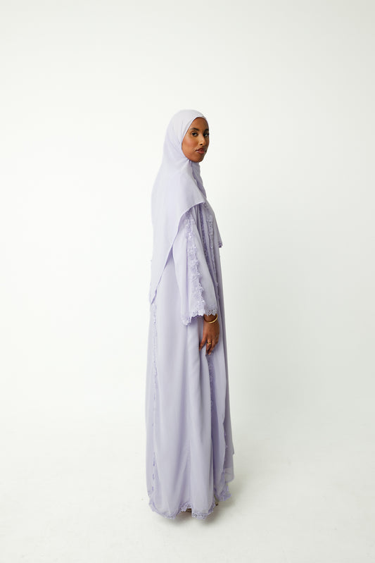 Lilac Lace Set - 3 piece chiffon set