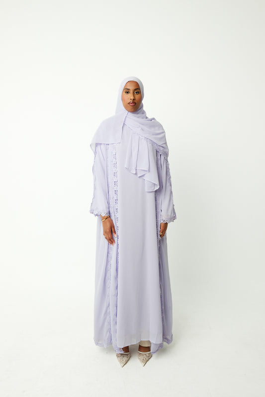 Lilac Lace Set - 3 piece chiffon set